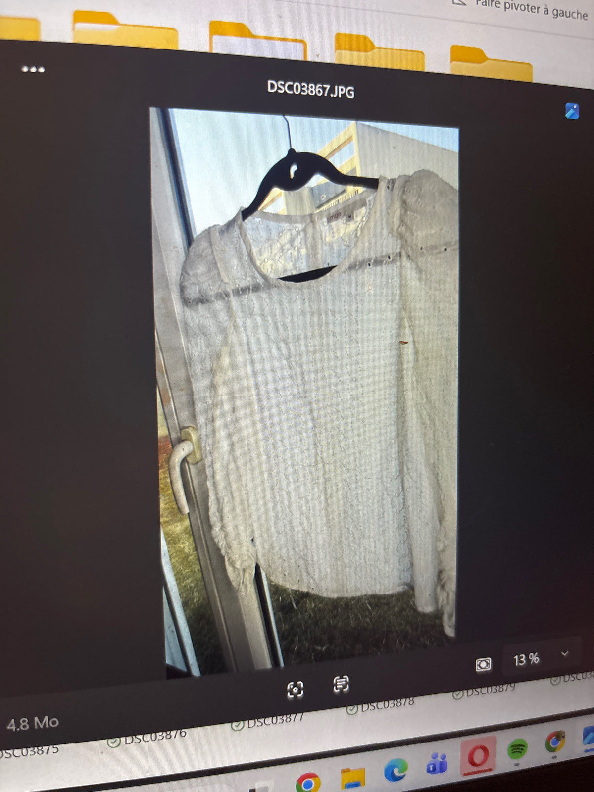 Chemisier en Soie Blanc Cassé Zadig & Voltaire DELUXE — Détails Plastron (Taille 36/38)