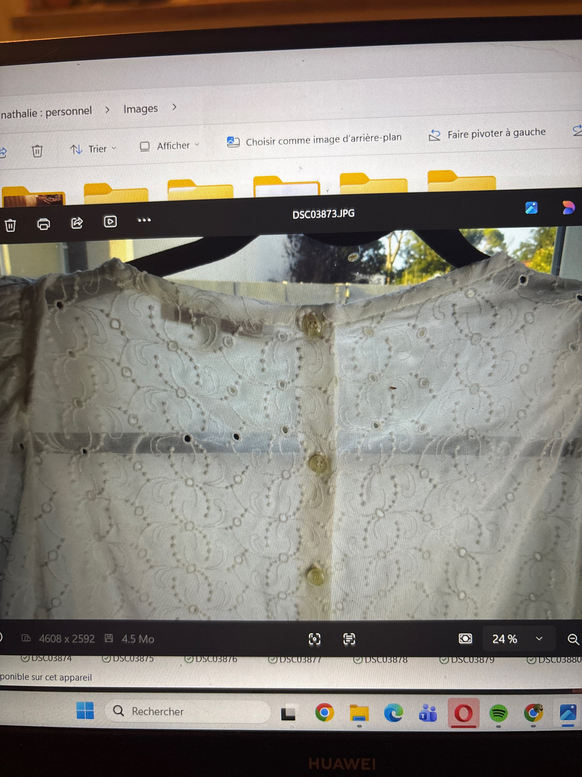 Chemisier en Soie Blanc Cassé Zadig & Voltaire DELUXE — Détails Plastron (Taille 36/38)