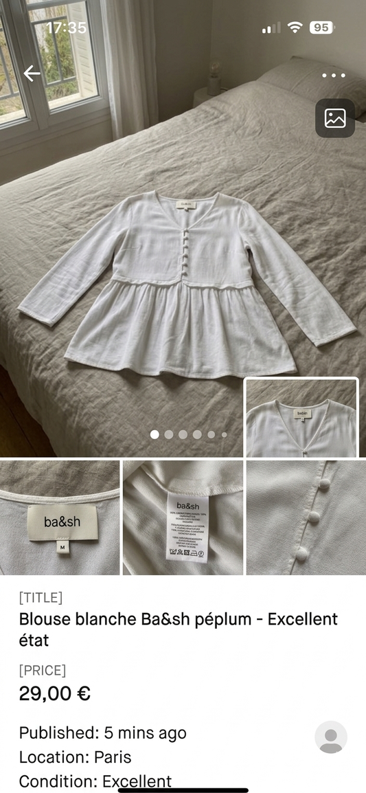 Blouse Peplum Ba&sh