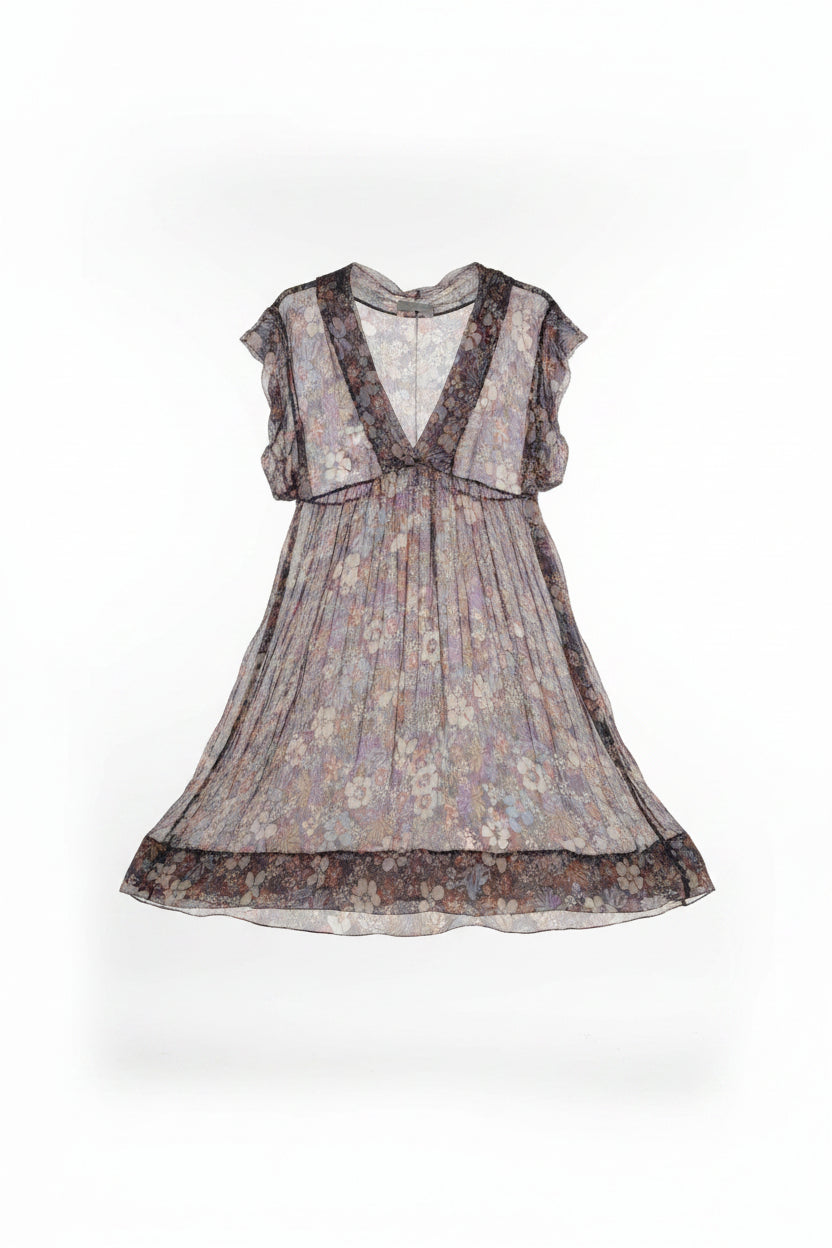 robe maje fleurit transparente