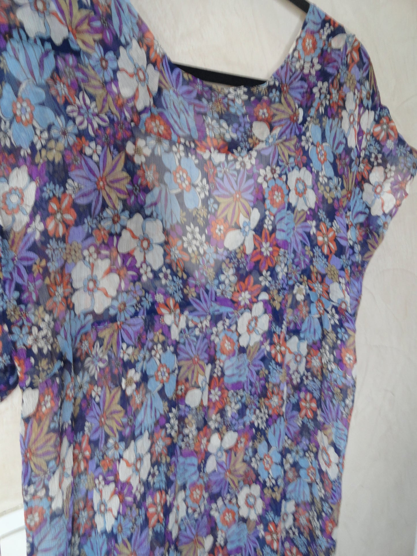 robe maje fleurit transparente