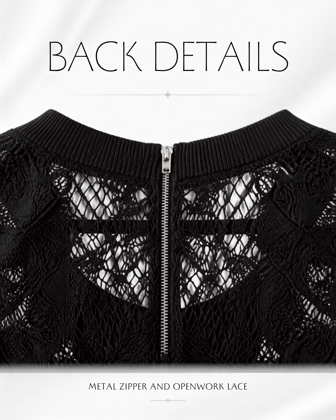 Haut / Top dentelle noire The Kooples - Taille 1 (S) - Zip dos